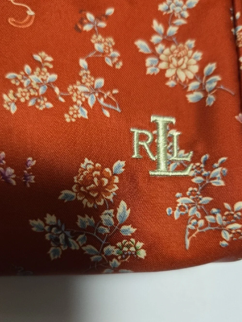Ralph Lauren Floral Satin Cosmetic Pouch